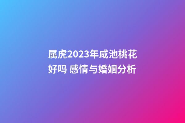 属虎2023年咸池桃花好吗 感情与婚姻分析